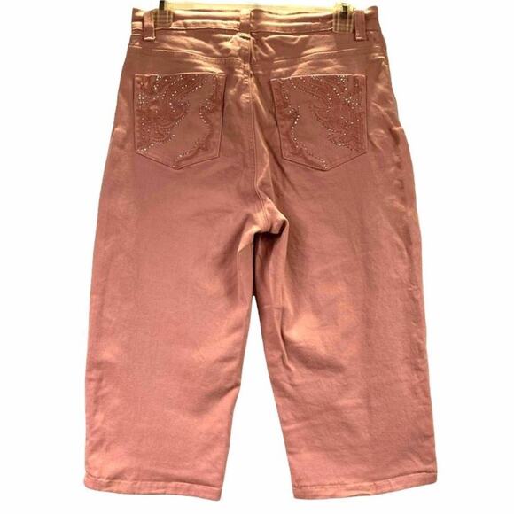 Gloria Vanderbilt Amanda Skimmer Capri Jeans Size 4 Pink Slimming Effect - Picture 2 of 11